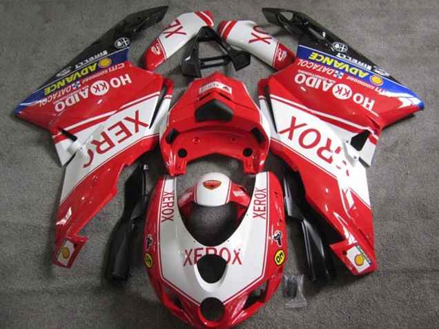 2005-2006 White Red Blue Glossy Black Xerox Ducati 749 Motorcycle Fairings UK