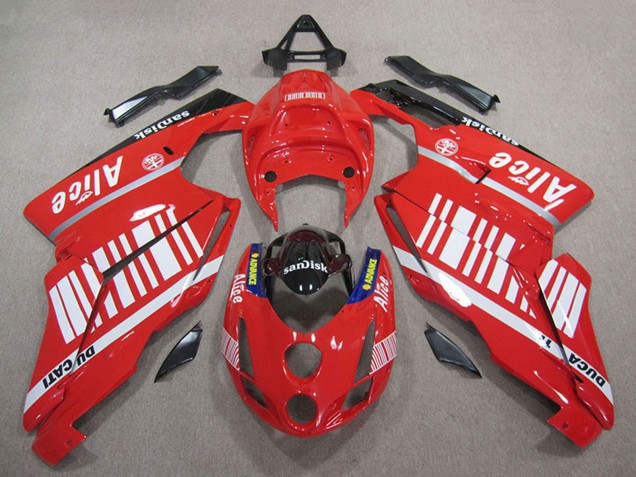 2005-2006 Red White Glossy Black Alice Sandisk Ducati 749 999 Motorcycle Fairings UK