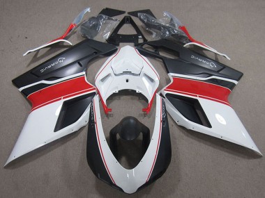 Buy 2007-2014 White Red Matte Black Marvic Ducati 848 1098 1198 Motorcycle Fairings UK