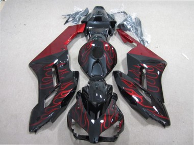 Buy 2004-2005 Glossy Black Red Flame Honda CBR1000RR Motorcycle Fairing UK