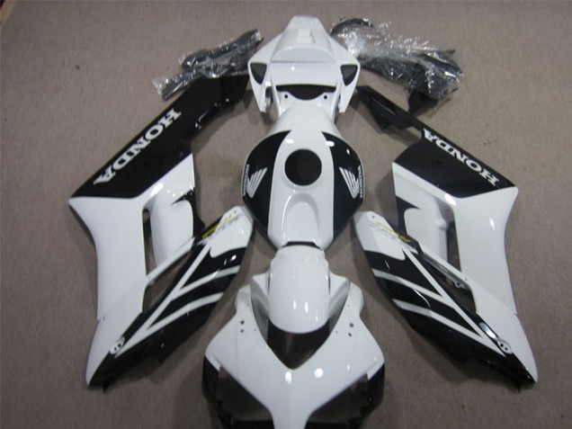 2004-2005 White Glossy Black Stripe Honda CBR1000RR Motorcycle Fairings UK