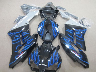 Buy 2004-2005 Glossy Black Blue Flame Honda CBR1000RR Motorcycle Fairings UK