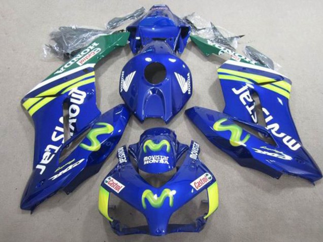 2004-2005 Blue Green Yellow MoviStar Castrol Honda CBR1000RR Motorcycle Fairings UK