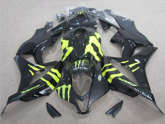 2004-2005 Glossy Black Yellow Monster Honda CBR1000RR Motorcycle Fairings UK