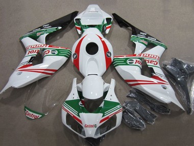 Buy 2006-2007 White Red Green Glossy Black Castrol Honda CBR1000RR Motorcycle Fairings UK