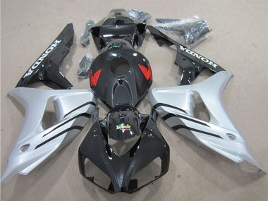 Buy 2006-2007 Silver Glossy Black Honda CBR1000RR Bike Fairings UK