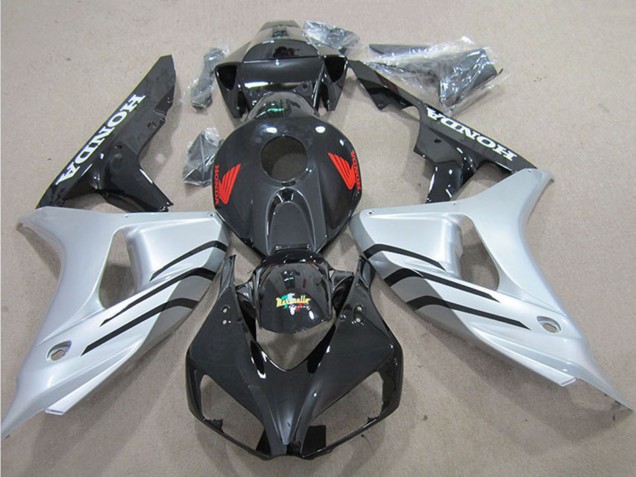 2006-2007 Silver Glossy Black Honda CBR1000RR Bike Fairings UK