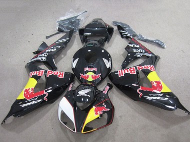 Buy 2006-2007 Glossy Black Yellow White Red Bull Honda CBR1000RR Motorcycle Fairings UK