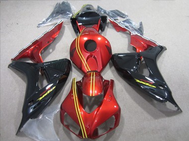 Buy 2006-2007 Red Yellow Glossy Black Honda CBR1000RR Motorcycle Fairings UK