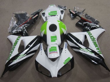 Buy 2006-2007 White Green Glossy Black Hannspree Honda CBR1000RR Motorcycle Fairings UK