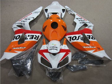 Buy 2006-2007 White Orange Red Black Repsol Honda CBR1000RR Motorcycle Fairings UK