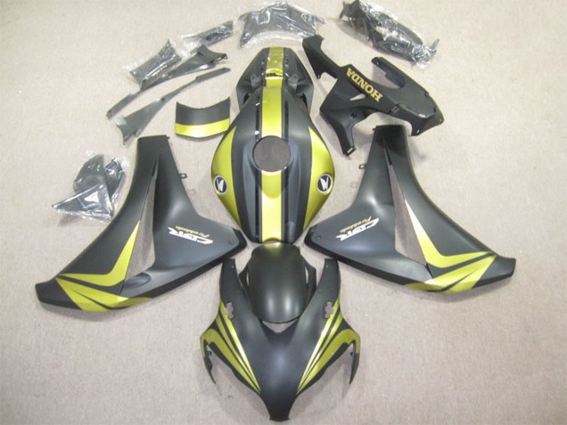 2008-2011 Yellow Matte Black Honda CBR1000RR Motorcycle Fairings UK