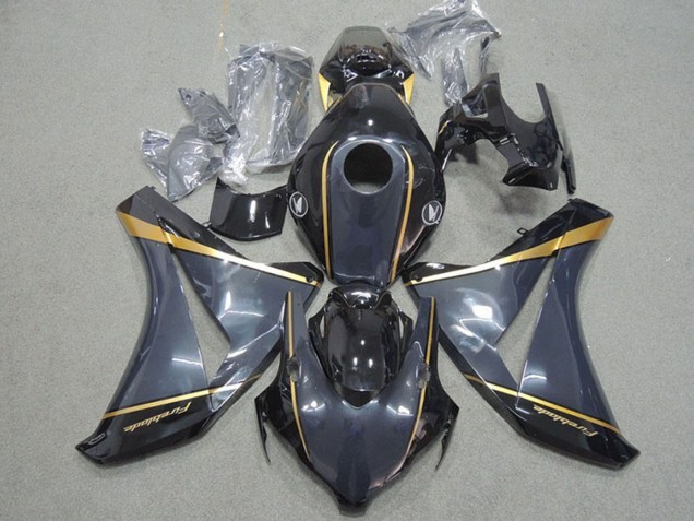 2008-2011 Dark Blue Gold Glossy Black Fireblade Honda CBR1000RR Motorcycle Fairings UK