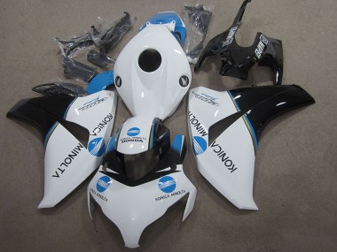 Buy 2008-2011 White Blue Glossy Black Konica Minolta Honda CBR1000RR Motorcycle Fairing UK