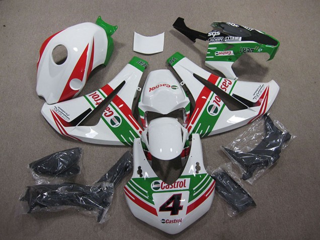 2008-2011 White Red Green Castrol 4 Honda CBR1000RR Motorcycle Fairings UK