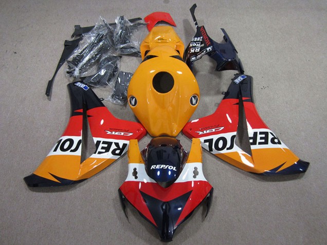 2008-2011 Orange White Red Glossy Black Repsol Honda CBR1000RR Motorcycle Fairings Kits UK