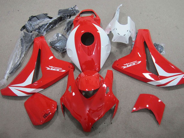 2008-2011 White Red Fireblade Honda CBR1000RR Motorcycle Fairings UK
