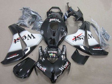 Buy 2008-2011 Glossy Black White West Honda CBR1000RR Motorcycle Fairings UK