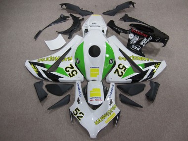 Buy 2008-2011 White Green Yellow Glossy Black Hannspree 52 Honda CBR1000RR Motorcycle Fairings UK