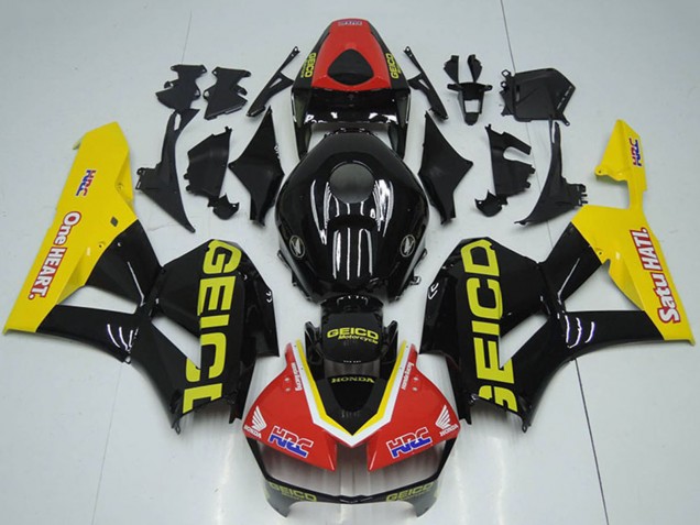2012-2016 Red Yellow Glossy Black HRC One Heart GEICO Honda CBR1000RR Motorcycle Fairings UK