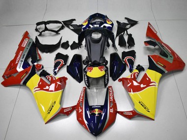 Buy 2017-2023 Blue Yellow Glossy Black Red Bull Honda CBR1000RR Motorcycle Fairings UK