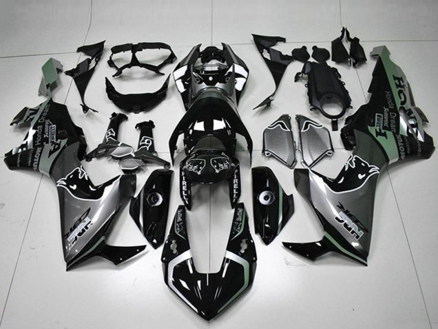 2017-2024 Silver Glossy Black HRC Honda CBR1000RR Motorcycle Fairings UK