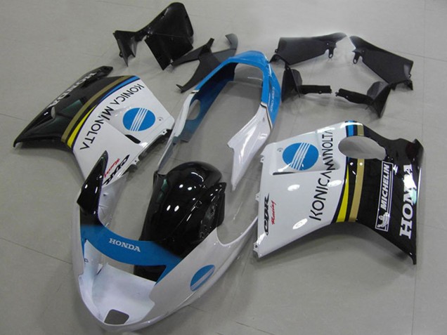 1996-2007 White Blue Glossy Black Konica Minolta Honda CBR1100XX Blackbird Motorcycle Fairings UK