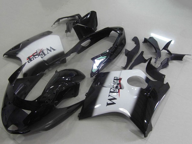 1996-2007 Glossy Black White West Honda CBR1100XX Blackbird Abs Motorcycle Fairings UK