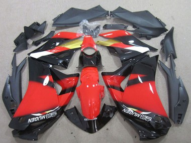 Buy 2011-2016 Red Gold Glossy Black Honda CBR125R Motorcycle Fairings UK