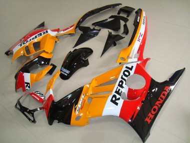 Buy 1995-1996 Orange White Glossy Black Repsol Honda CBR600 F3 Motorcycle Fairings UK