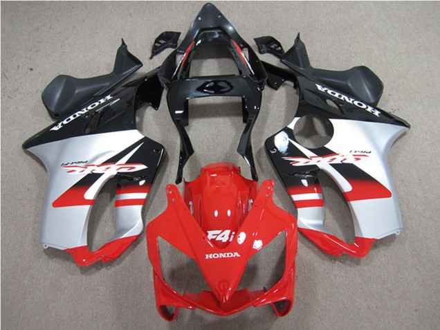 2001-2003 Silver Red Glossy Black Honda CBR600 F4i Motorcycle Fairings UK