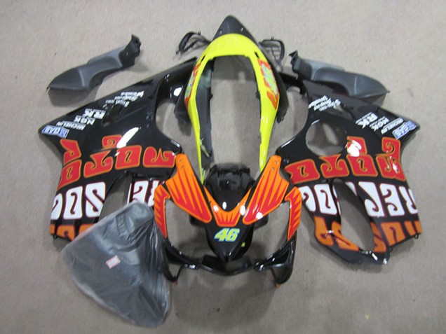 2004-2007 Yellow Orange Glossy Black Rossi 46 Honda CBR600 F4i Motorcycle Fairings UK