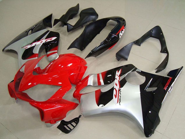 2004-2007 Silver Red Glossy Back Honda CBR600 F4i Abs Motorcycle Fairings UK
