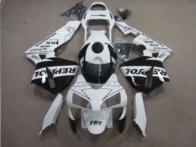 2003-2004 White Glossy Black Repsol Honda CBR600RR Motorcycle Fairings UK
