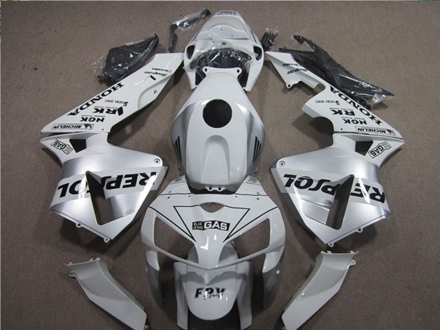 2005-2006 White Black Repsol Honda CBR600RR Motorcycle Fairings UK