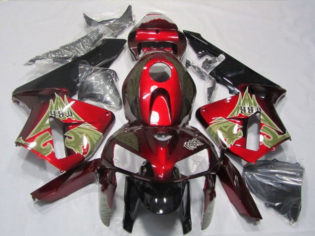 2005-2006 Black Red Honda CBR600RR Motorcycle Fairing UK