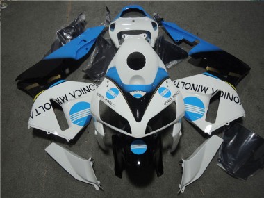 Buy 2005-2006 White Blue Glossy Black Konica Minolta Honda CBR600RR Motorcycle Fairing UK