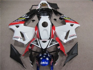 Buy 2005-2006 White Red Blue Black Star Lee Honda CBR600RR Motorcycle Fairings UK