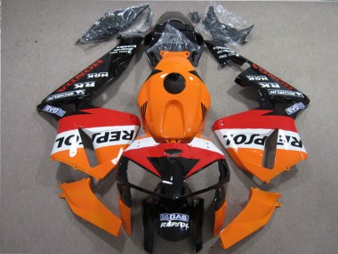 Buy 2005-2006 Orange White Red Glossy Black Repsol Honda CBR600RR Motorcycle Fairings Kits UK