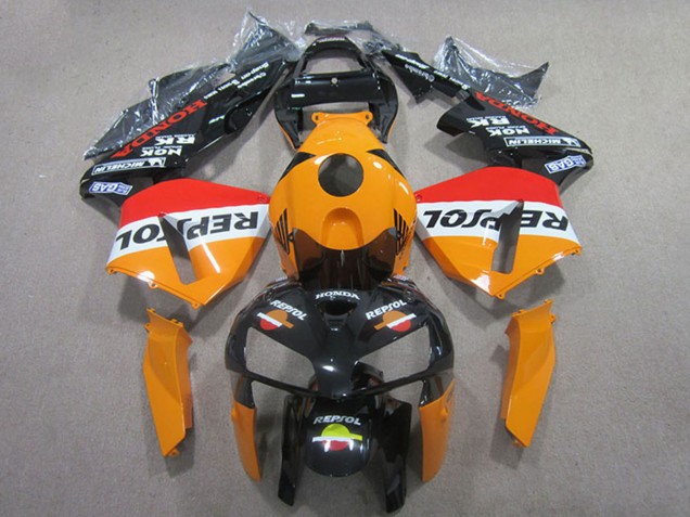 2005-2006 Orange White Red Glossy Black Repsol Honda CBR600RR Abs Fairings UK