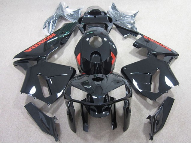 2005-2006 Black with Red Honda CBR600RR Motorcycle Fairings UK