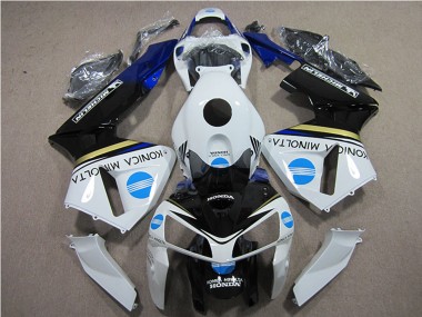 Buy 2005-2006 White Blue Yellow Glossy Black Konica Minolta Honda CBR600RR Motorcycle Fairings UK