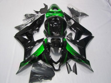 Buy 2007-2008 Green Glossy Black Honda CBR600RR Motorcycle Fairings Kits UK