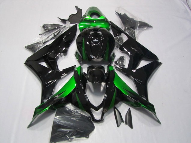 2007-2008 Green Glossy Black Honda CBR600RR Motorcycle Fairings Kits UK