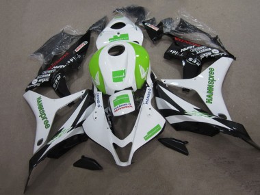 Buy 2007-2008 White Green Glossy Black Hannspree Honda CBR600RR Motorcycle Fairing Kits UK