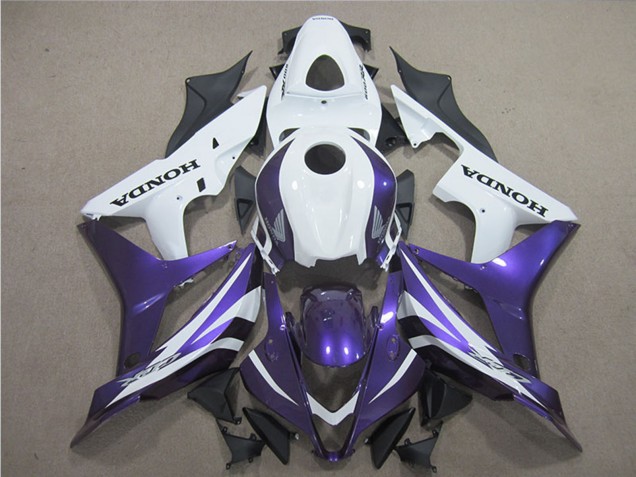 2007-2008 White Purple Honda CBR600RR Motorcycle Fairings UK