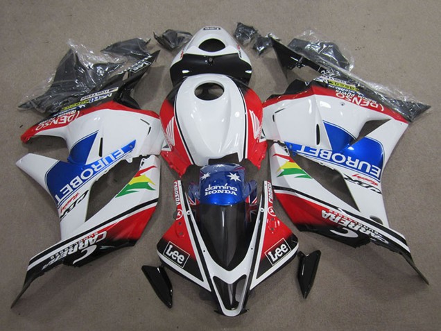 2009-2012 White Red Blue EuroBet Lee Honda CBR600RR Motorcycle Fairings UK