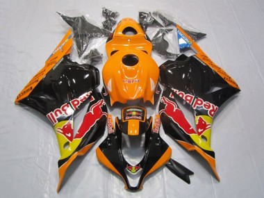 Buy 2009-2012 Orange Yellow Glossy Black Red Bull Honda CBR600RR Motorcycle Fairings UK