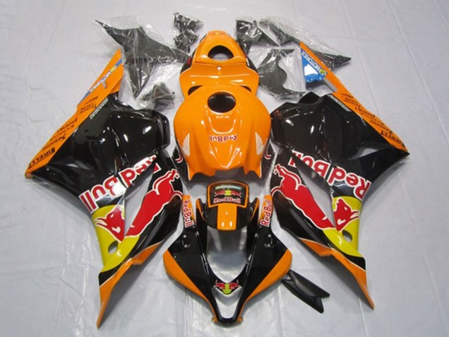 2009-2012 Orange Yellow Glossy Black Red Bull Honda CBR600RR Motorcycle Fairings UK