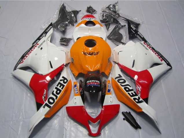 2009-2012 Orange White Red Glossy Black Repsol Honda CBR600RR Motorcycle Fairings Kits UK